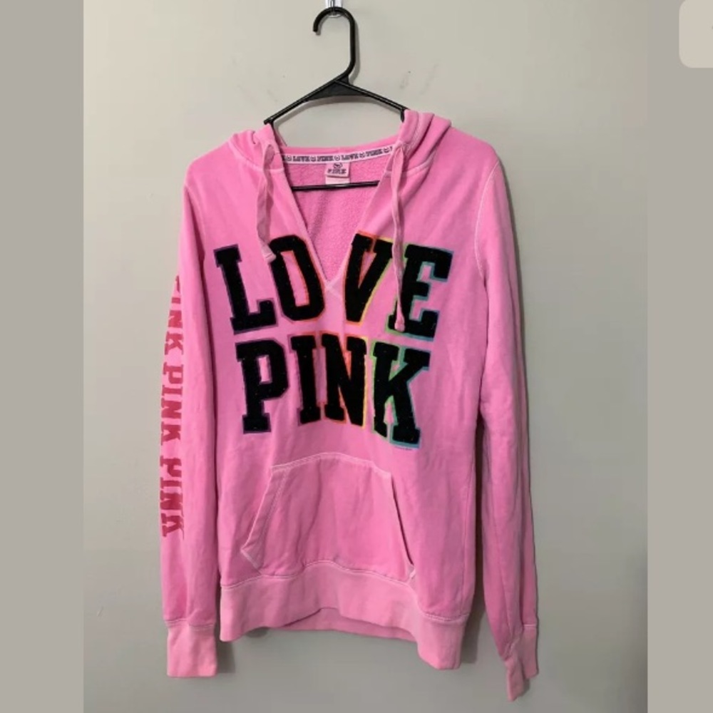 Victoria’s Secret PINK Embroidered Rainbow Hoodie